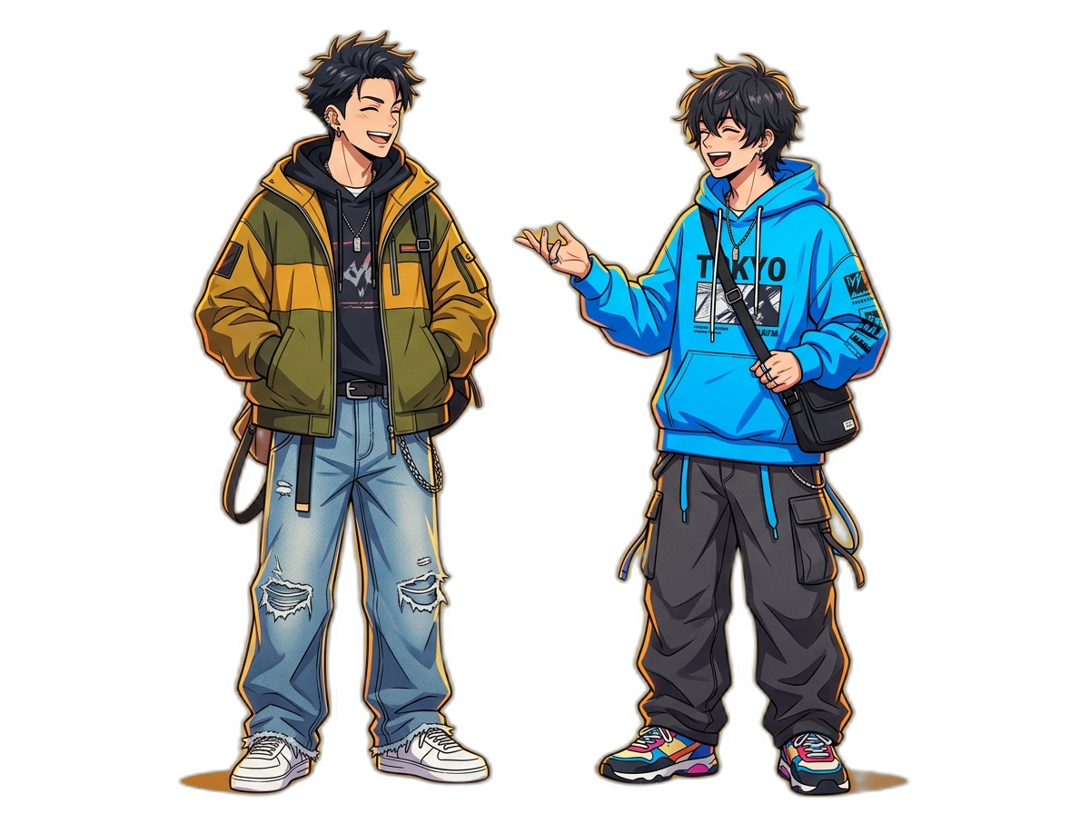 Hey Ahan creators in stylish streetwear hoodies